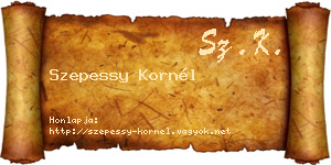 Szepessy Kornél névjegykártya